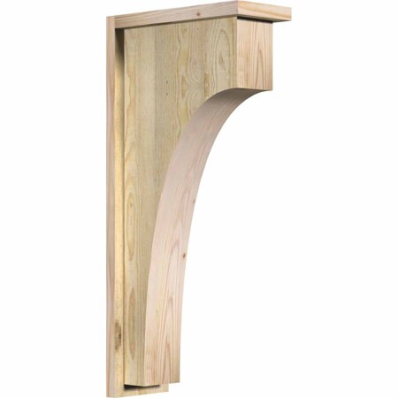Ekena Millwork Huntington Rough Sawn Corbel w/Backplate, Douglas Fir, 6"W x 14"D x 30"H COR06X14X30HUN01RDF